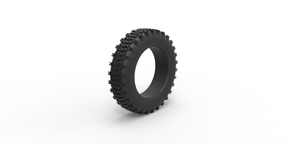 Diecast offroad tire 27 Scale 1 to 10 3D Print 472036