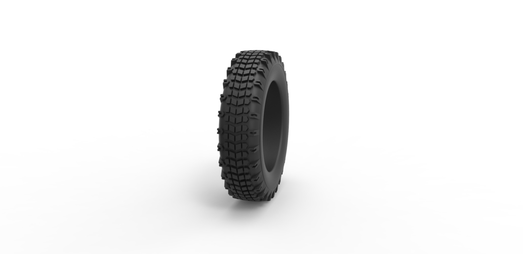 Diecast offroad tire 27 Scale 1 to 10 3D Print 472037