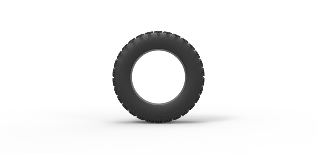 Diecast offroad tire 27 Scale 1 to 10 3D Print 472039