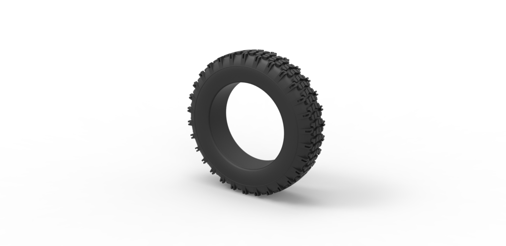 Diecast offroad tire 27 Scale 1 to 10 3D Print 472041