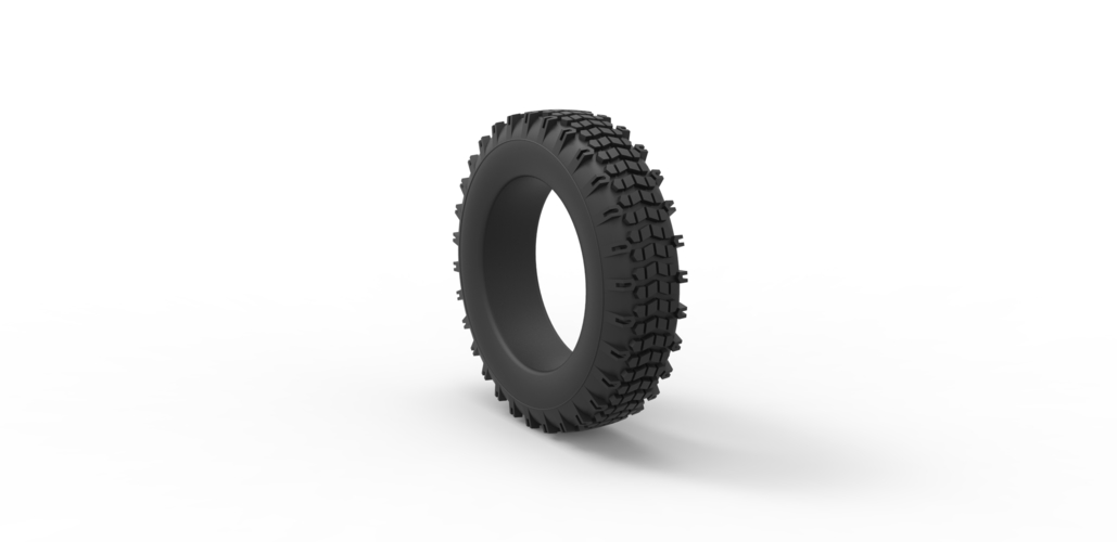 Diecast offroad tire 27 Scale 1 to 10 3D Print 472042