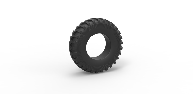 Diecast military truck tire 3 Scale 1 to 10