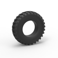 Small Diecast military truck tire 3 Scale 1 to 10 3D Printing 472043