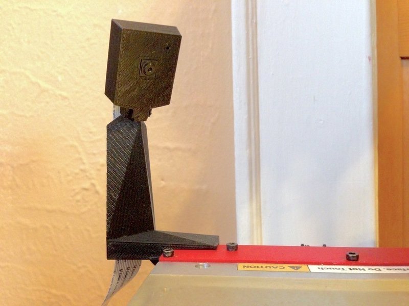 raspberry pi camera stand for Printrbot Simple  w/ cable tunnel