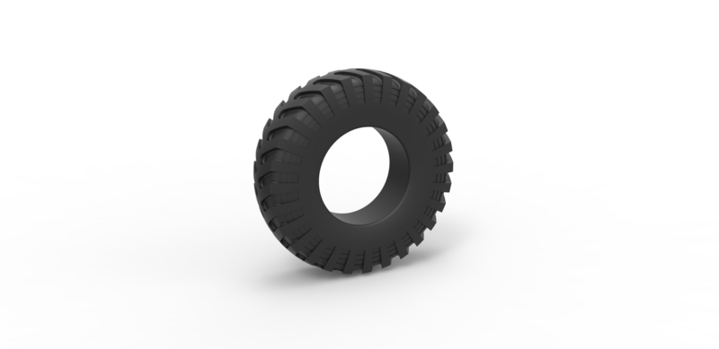 Diecast military truck tire 4 Scale 1 to 10