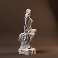 ASIAN GIRL ON THE ROCK (SCULPTURE) - Thumbnail 1
