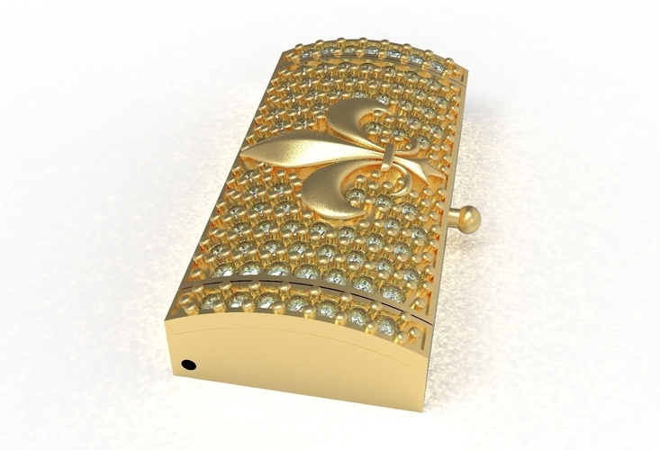 Lock bracelet clasp 3D model 3D printable