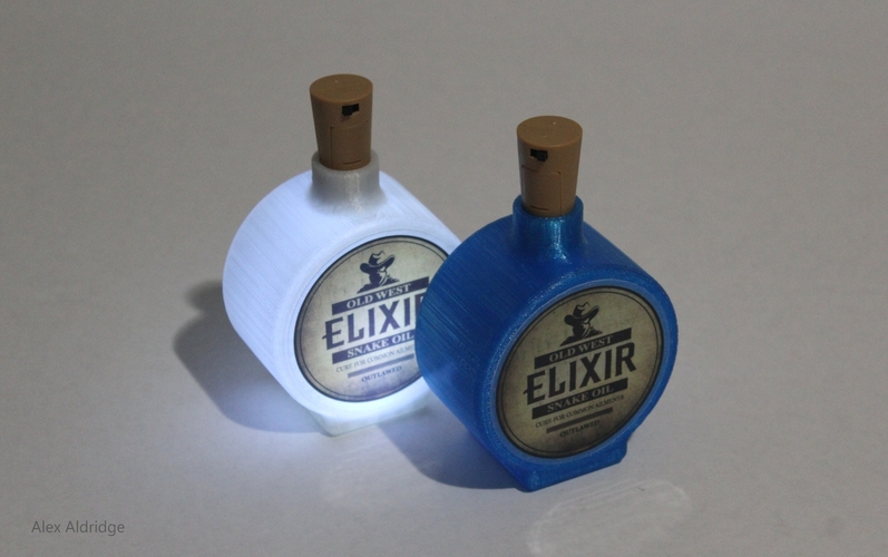 3D Elixir Snake Oil Bottle