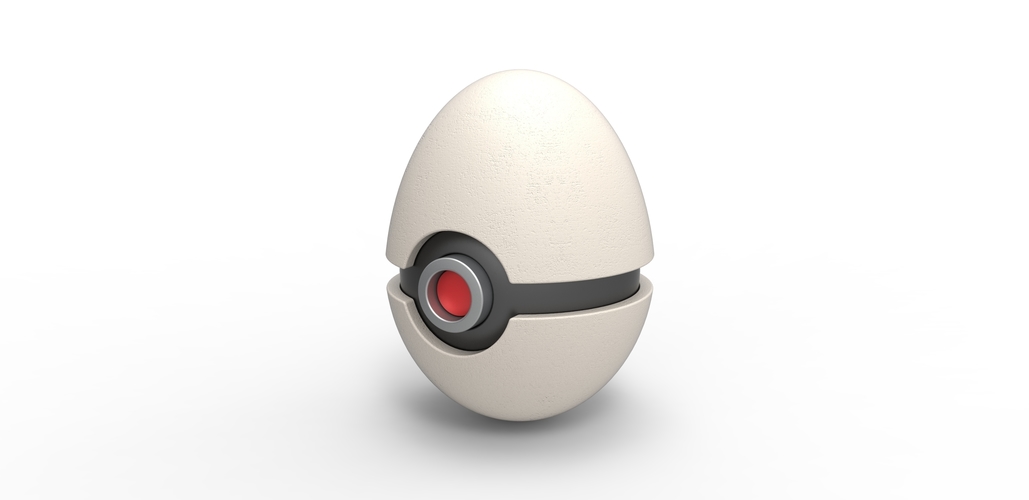 Pokeball egg shape