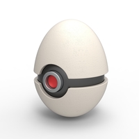 Small Pokeball egg shape 3D Printing 472348