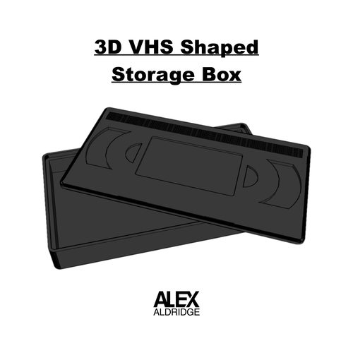 3D Video Tape VHS Storage Box