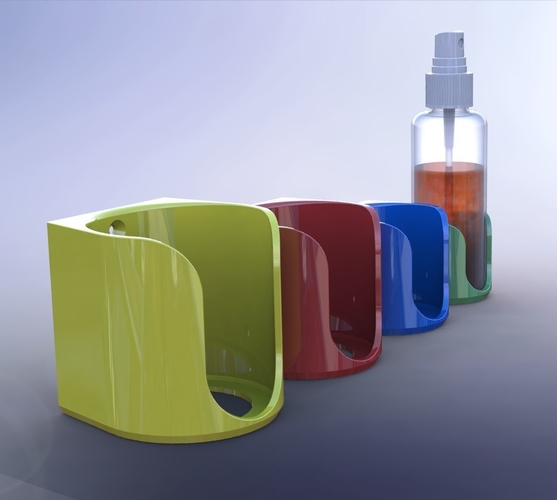 Wall Mounted Bottle Holder 3D Print 472537