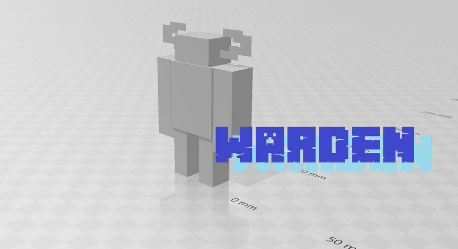 minecraft warden 3d model (untextured) 3D Print 472569