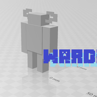 Small minecraft warden 3d model (untextured) 3D Printing 472569