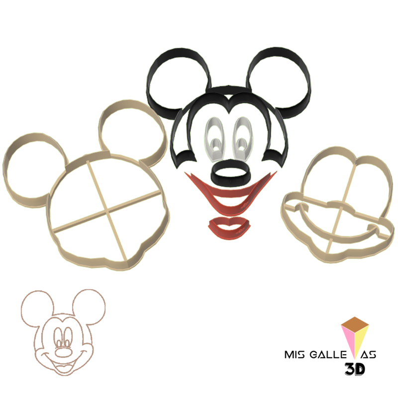 CORTADOR DE GALLETA Y FONDANT - MIKIE MOUSE