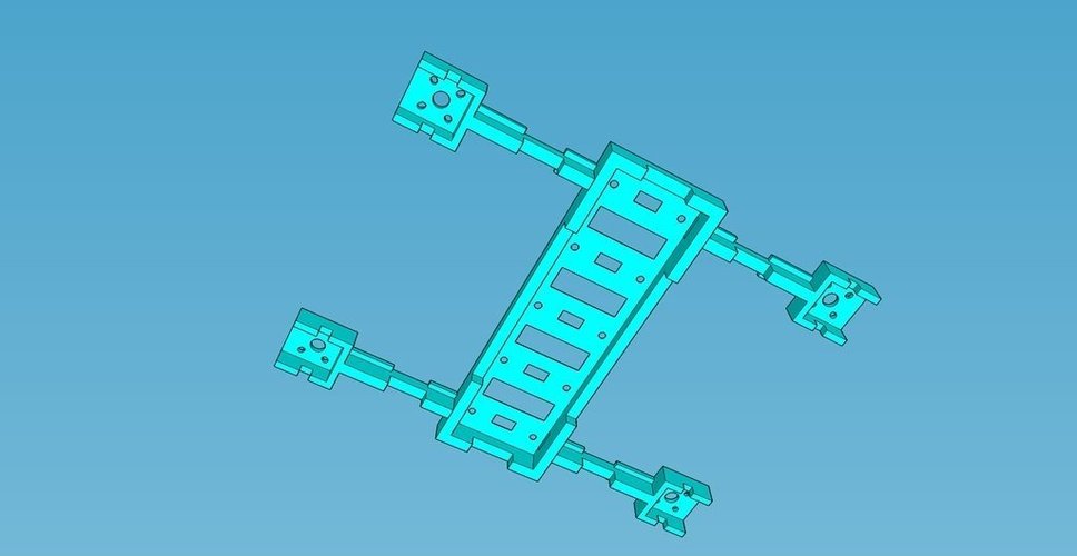 BlueDog V4: Unibody Quadcopter 3D Print 47277