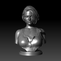 Small RE 3: JILL VALENTINE BUST DISPLAY 3D Printing 472783