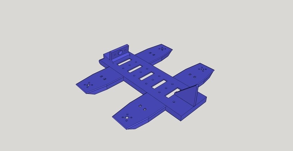Blue Dog V3 : Unibody Quadcopter 3D Print 47280