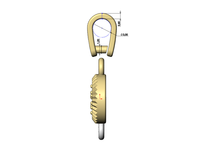 Diamond watch bezel pendant and charm 3D print model 3D Print 472845