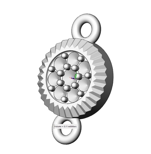 Diamond watch bezel pendant and charm 3D print model 3D Print 472846