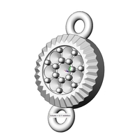 Diamond watch bezel pendant and charm 3D print model - Thumbnail 11