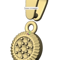 Diamond watch bezel pendant and charm 3D print model - Thumbnail 12