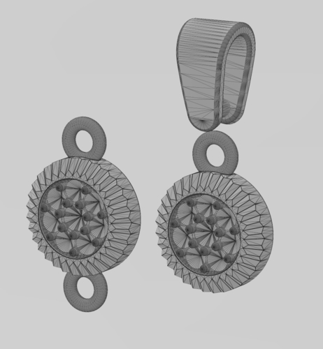 Diamond Lock Pendant 3D model 3D printable