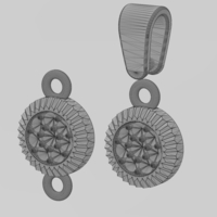 Diamond watch bezel pendant and charm 3D print model - Thumbnail 13