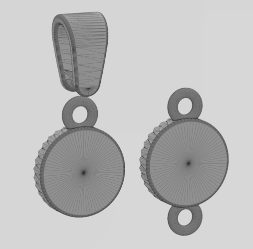 Diamond watch bezel pendant and charm 3D print model 3D Print 472849