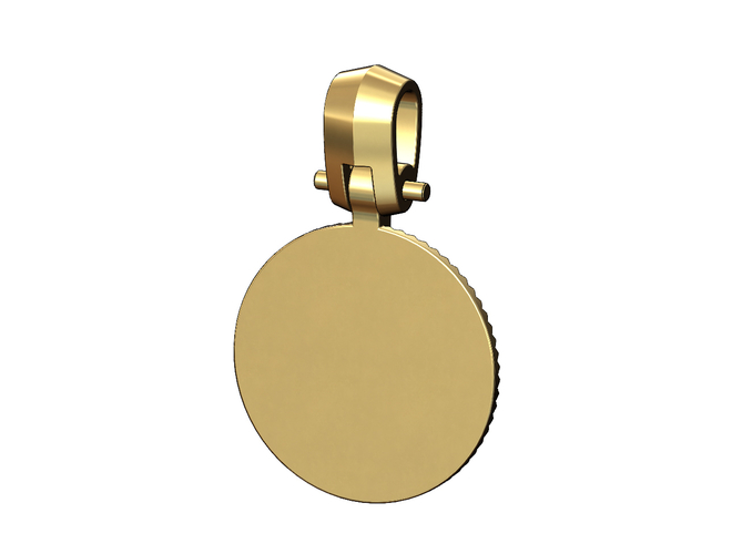 Diamond cluster rolex bezel pendant with bail 3D print model 3D Print 472852