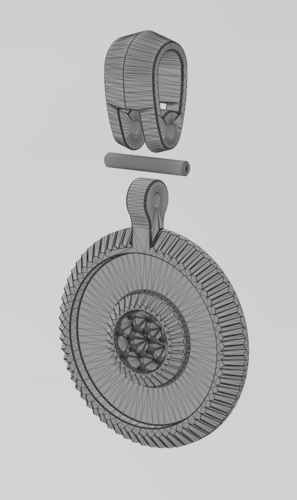 Diamond cluster rolex bezel pendant with bail 3D print model 3D Print 472861
