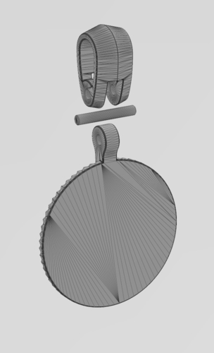 Diamond cluster rolex bezel pendant with bail 3D print model 3D Print 472862