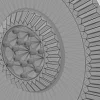 Diamond cluster rolex bezel pendant with bail 3D print model - Thumbnail 14