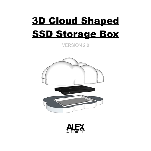 Cloud Shaped 3D Printed SSD Cold Storage Box