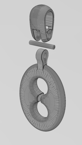 Simple pufflink chain with bail 3D print model 3D Print 472943
