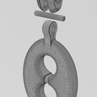 Simple pufflink chain with bail 3D print model - Thumbnail 11