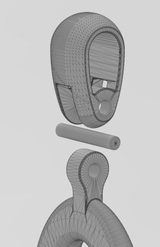 Simple pufflink chain with bail 3D print model 3D Print 472944