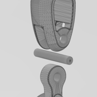Simple pufflink chain with bail 3D print model - Thumbnail 12