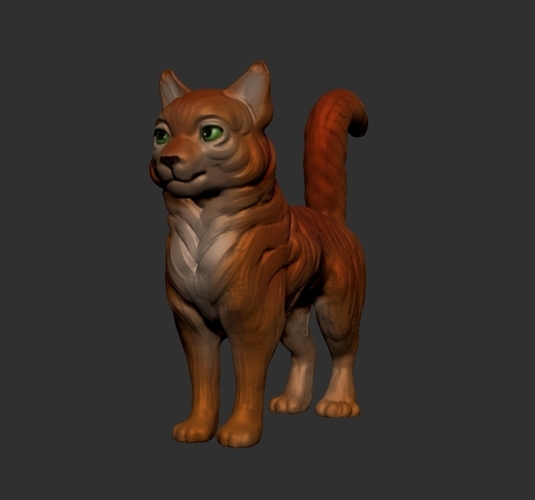 Long-haired cat 3D Print 472978