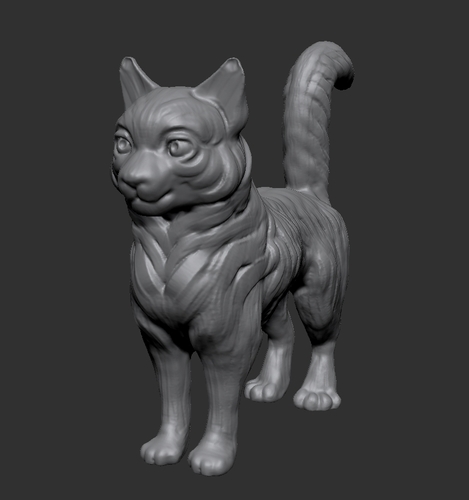 Long-haired cat 3D Print 472980