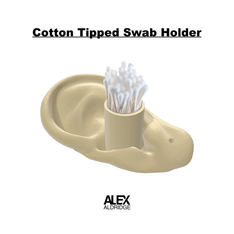 3D Cotton Tipped Swab Q-tip Holder 