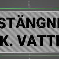 Swedish Sign for shutting of incomming water - Thumbnail 1