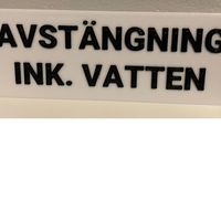 Small Swedish Sign for shutting of incomming water 3D Printing 473211