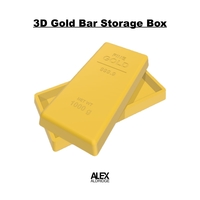 Small 3D Gold Bar Ingot Storage Box 3D Printing 473253