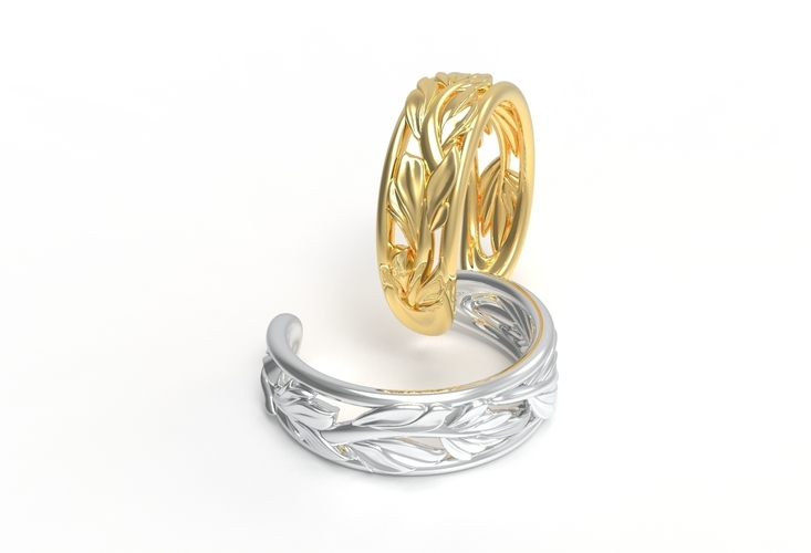 leaf ring 3D Print 473263