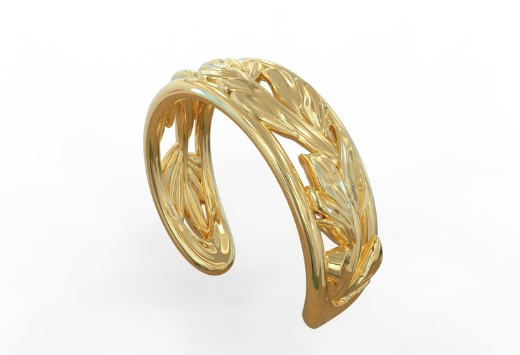 leaf ring 3D Print 473264
