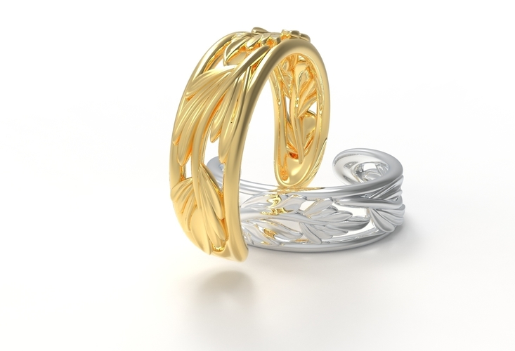 leaf ring 3D Print 473267