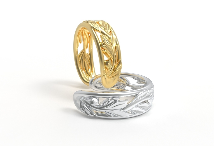 leaf ring 3D Print 473268