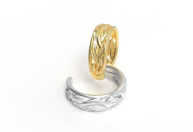leaf ring 3D Print 473269
