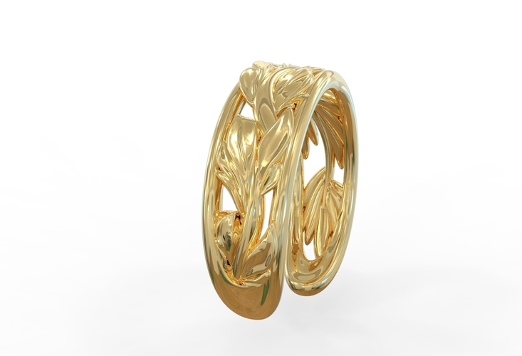 leaf ring 3D Print 473274
